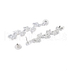 Brass Micro Pave Cubic Zirconia Stud Earrings EJEW-B046-16P-2