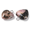 Natural Rhodonite Pendants G-E603-01P-05-3