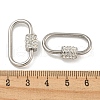 304 Stainless Steel Screw Carabiner Lock Charms STAS-C092-02A-P-3