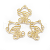 Alloy Open Back Bezel Pendants PALLOY-WH0065-49G-2
