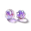 Two Tone UV Plating Rainbow Iridescent Acrylic Beads TACR-D010-05C-3