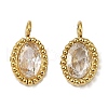304 Stainless Steel Micro Pave Cubic Zirconia Charms STAS-K302-01E-G-1