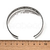 Non-Tarnish 304 Stainless Steel Cuff Bangles BJEW-M234-02P-6