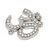 Brass ABS Imitation Pearl Connector Charms KK-R224-08P-2