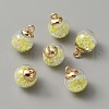 Glow in the Dark Luminous Glass Globe Pendants GLAA-WH0030-18C-2