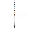 3Pcs 3 Styles 304 Stainless Steel Chain Macrame Pouch Empty Stone Holder Dowsing Pendulums PALLOY-JF02878-4