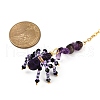 Halloween Theme Spider & Skull Dyed Synthetic Turquoise & Glass Seed Beads Pendant Decorations HJEW-MZ00282-06-3