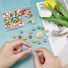   80Pcs 10 Colors Painted Natural Wood Beads WOOD-PH0001-96-5