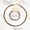 Alloy Leopard Print Snake Chain Necklaces & Bracelets Sets FS-WGE503A-01-4