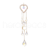 Glass Teardrop & Star Window Hanging Suncatchers HJEW-JM00905-01-1