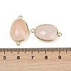 Natural Rose Quartz Faceted Connector Charms G-K347-11G-15-3