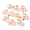 10Pcs UV Plating Acrylic Pendants FIND-YW0002-05F-1