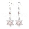 Glass Seed Beaded Dangle Earrings EJEW-MZ00171-02-1