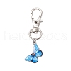 Butterfly Alloy Enamel Pendant Decorations HJEW-JM03207-4