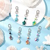 Dyed Synthetic Turquoise Pendant Decorations HJEW-JM03372-01-1