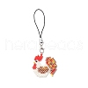 Glass Seed Bead Beaded Charm Mobile Straps HJEW-MZ00266-01-2