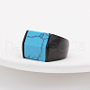 Rectangle Synthetic Turquoise Finger Ring FIND-PW0021-08F-EB-1