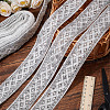 Polyester Rhombus Embroidery Lace Trim OCOR-WH0090-83B-4