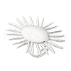 Anti-Tarnish 304 Stainless Steel Sun Open Cuff Rings RJEW-M047-02P-2
