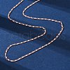 Brass Link Chain Necklaces for Women NJEW-D302-12RG-4