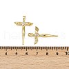 Brass Micro Pave Cubic Zirconia Pendants KK-S526-23G-3