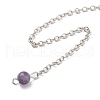 Natural Mixed Stone Teardrop Dowsing Pendulums G-K338-11P-4