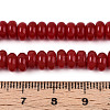 Opaque Spray Painted Glass Beads GLAA-ZX008-6mm-18O-4