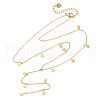 304 Stainless Steel Teardrop Tassel Y Necklaces NJEW-R026-24G-4