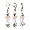 Tibetan Style Alloy Heart Pendant Decorations HJEW-JM03348-2