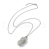 Crystal Stone Cage Pendant Necklaces NJEW-JN04755-04-2