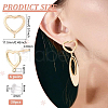 BENECREAT 6 Pairs Brass Stud Earring Findings KK-BC0008-61-2