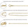 Brass Cable Chains Necklace Making MAK-PH0004-15-4