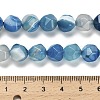 Dyed Natural Banded Agate Beads Strands G-G203-08B-5