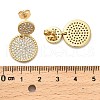 Brass Micro Pave Clear Cubic Zirconia Dangle Stud Earrings EJEW-M097-01B-G-3