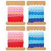 Gorgecraft 4 Cards 2 Styles  Polyester Wavy Fringe Trim Ribbon DIY-GF0009-48H-1