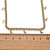 304 Stainless Steel Twisted Chain Necklaces with Moon Charm Tassel NJEW-R023-08G-5
