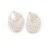 Brass ABC Plastic Imitation Pearl Basket Hoop Earrings EJEW-S270-08S-2