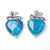 Natural & Synthetic Gemstone Pendants KK-P103-A-2
