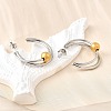 304 Stainless Steel Two Tone Stud Earrings EJEW-S263-02GP-3