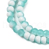 Frosted Crackle Glass Beads Strands X1-GLAA-U001-4mm-M02-2