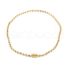 Ion Plating(IP) 304 Stainless Steel Ball Chain Necklaces for Women NJEW-G135-01D-G-1