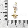 Brass Micro Pave Cubic Zirconia Pendants KK-B132-03G-3