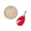 Teardrop Glass Pendants PALLOY-JF03741-2