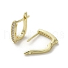 Brass Micro Pave Cubic Zirconia Arch Hoop Earring EJEW-C082-02B-G-2