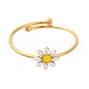 Daisy Enamel Finger Rings RJEW-M023-01G-2