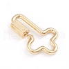 Brass Screw Carabiner Lock Charms X-ZIRC-I041-04G-3