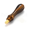 Natural Tiger Eye Sealing Wax Seal Stamp Handle AJEW-WH0114-74C-04-1