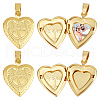 Beebeecraft 6Pcs Brass Locket Pendants KK-BBC0015-51-1
