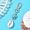 Cowrie Shell Pendant Decorations HJEW-JM03273-6