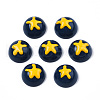 Opaque Resin Enamel Cabochons CRES-N031-017-2